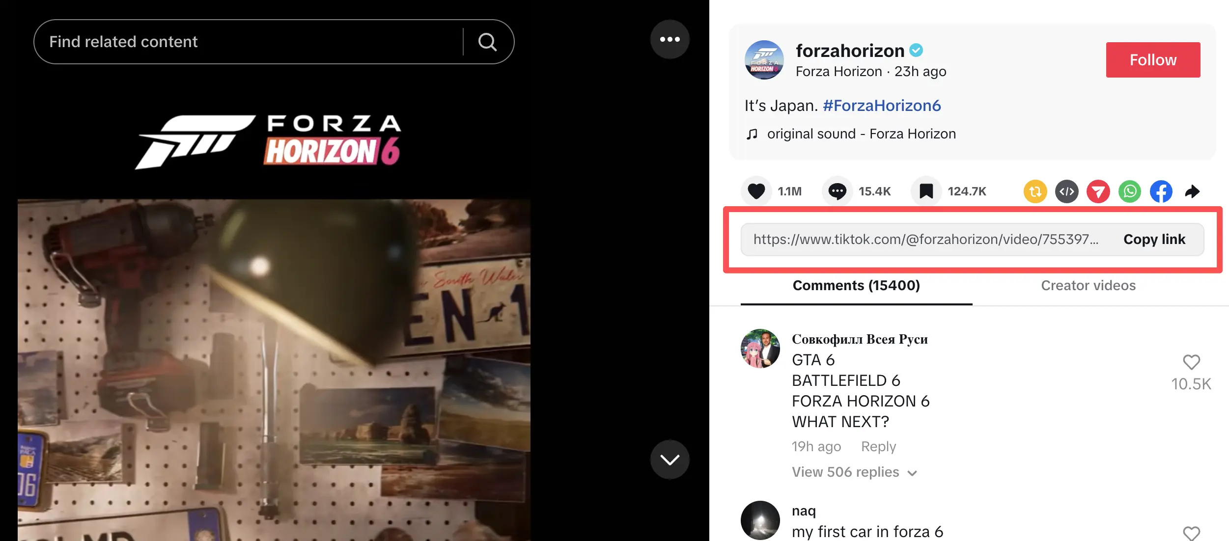 Copy TikTok Link